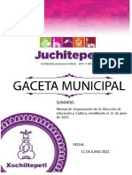 Gaceta 61 Manual de Organización Educación y Cultura