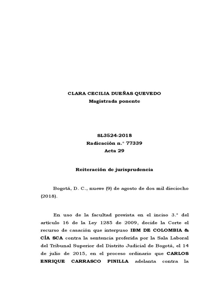 Sentencia SL-3524 2018 | PDF | Pensión | Caso de ley