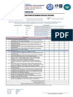 College of Education: Evaluation Form For Demonstration Teaching