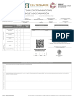 Sistema Educativo Nacional: Boletín de Calificaciones Primaria