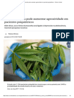 Uso Da Maconha Pode Aumentar Agressividade em Pacientes Psiquiátricos - Ciência e Saúde