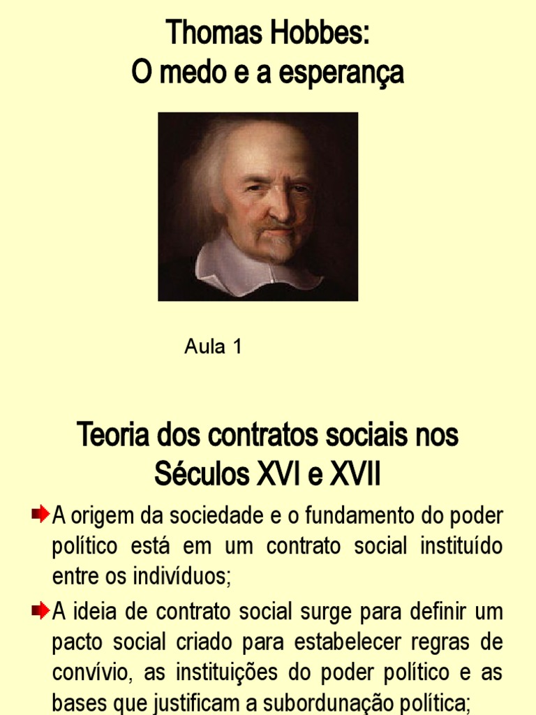 Aula 1 Hobbes 2 | PDF | Contrato social | Estado, image size:768x1024