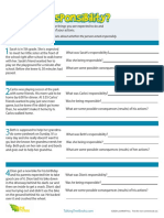 Sel Worksheet What Is Responsibility