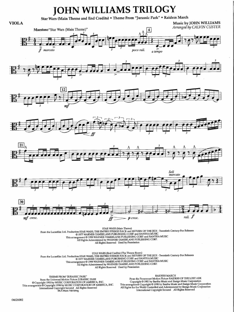 John Williams Trilogy - Viola | PDF