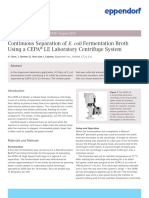 Continuous Separation of Fermentation Broth Using A CEPA LE Laboratory Centrifuge System