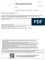 INSS - Carta de Concessão de Benefício para LILIANA BATISTA DE ALBUQUERQUE