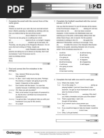 B2+ UNIT 5 Test Higher