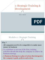 Module-2: Strategic Training & Development: Dr. A. Hans