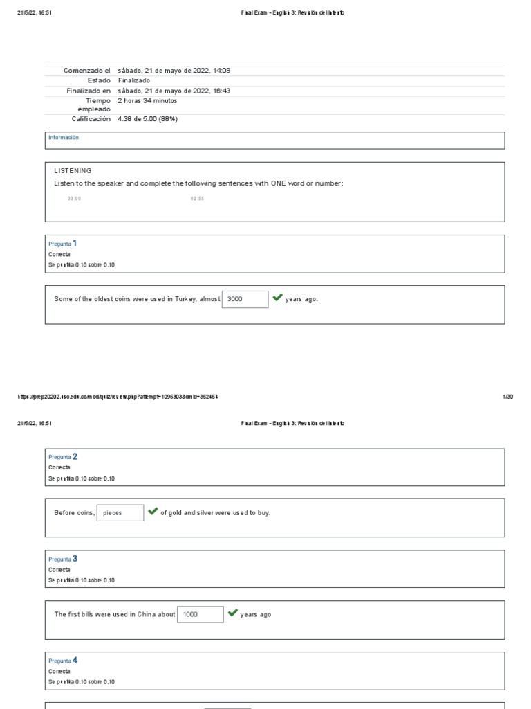 Final Exam - English 3 - Revisión Del Intento | PDF | The Coca Cola ...