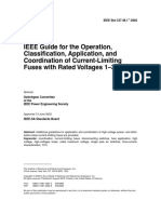 IEEE Guide For The Operation, Classification, Application, and Coordination of Current-Limiting Fuses With Rated Voltages 1-38 KV