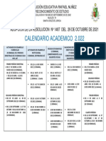 Adopción Del Calendario Academico Rafaelista - 2.022