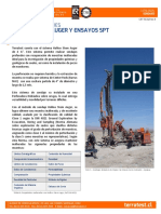 Sondajes Hollow Stem Auger y ensayos SPT