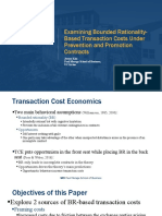 Bounded Rationality Transaction Costs