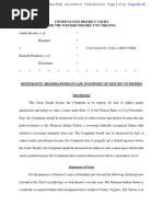 Monacan Nation Lawsuit - Memo in Support of Motion to Dismiss