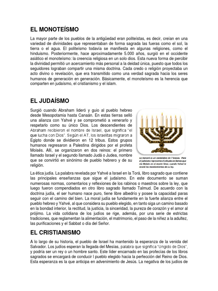 Características del Monoteísmo | PDF | Monoteísmo | Mahoma
