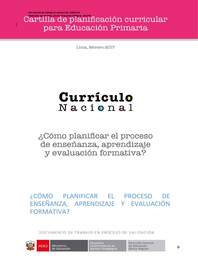 Cartilla Planificacion Curricular | PDF | Plan de estudios | Evaluación