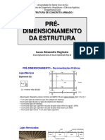 Pré-dimensionamento estrutura concreto armado