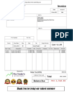 Invoice: Thank You For Being Our Valued Customer