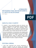 Habilidades e Atribuições Necessárias para Ser Recepcionista e A Arte de Recepcionar