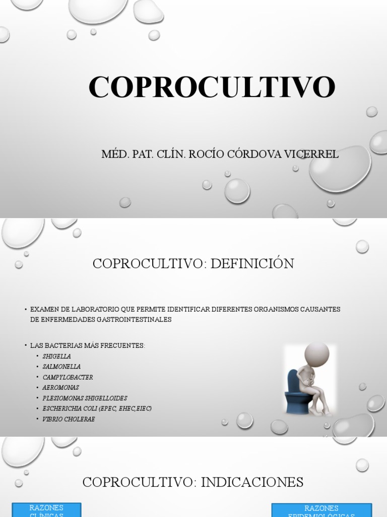 Guía Completa sobre Coprocultivo Médico | PDF | Escherichia coli ...