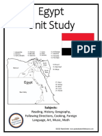 Egypt Unit Study: Reading, History, Geography, Following Directions, Cooking, Foreign Language, Art, Music, Math