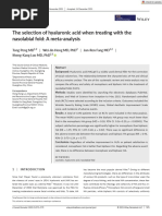 The Selection of Hyaluronic Acid When Treating With The Nasolabial Fold A Meta-Analysis - Peng, 2021