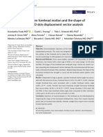 Relationship Between Forehead Motion and The Shape of Forehead Lines-A 3D Skin Displacement Vector Analysis