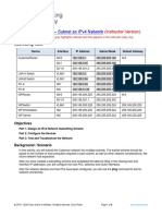 11.5.5 Packet Tracer - Subnet An IPv4 Network