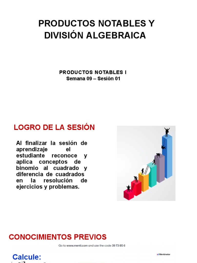 Productos Notables y División Algebraica | PDF | Matemáticas | Álgebra