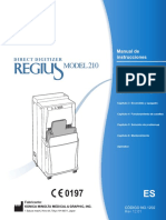 Digitalizador Konica Regius 210 Manual de Instrucciones