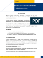 Tema 3 - Evolución Del Pensamiento Administrativo