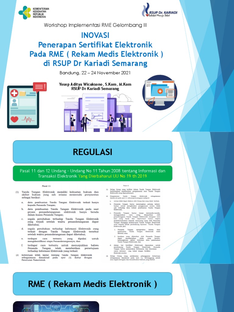 Inovasi Penerapan Sertifikat Digital RME Di RSUP DR Kariadi Semarang | PDF