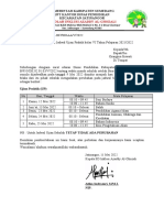 SURAT PERUBHAN JADWAL UPRAK