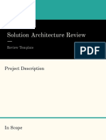 Solution Architecture Review