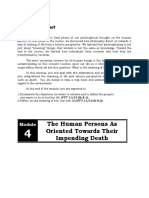 Module 8the Human Persons As Oriented Toward Their Impending Death 1