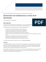 Declaración de Instalaciones A Través de E-Declarador