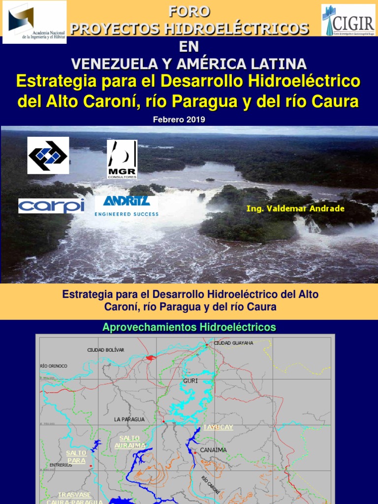 FORO PROYECTOS HIDROELÉCTRICOS en VENEZUELA Y AMÉRICA LATINA Estrategia