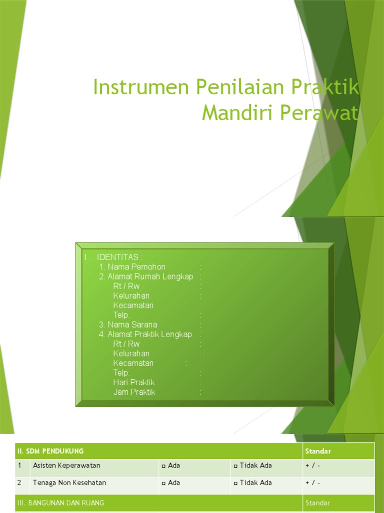 Instrumen Penilaian Praktik Mandiri Perawat | PDF