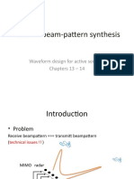 Transmit Beam-Pattern Synthesis: Waveform Design For Active Sensing Chapters 13 - 14