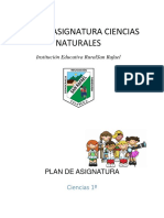 Plan de Asignatura Ciencias Naturales