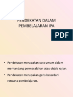 Pendekatan Dalam Pembelajaran Ipa