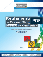 Reglamento de Evaluación Curricular