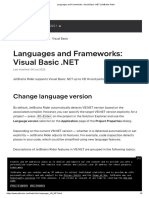 Languages and Frameworks - Visual Basic .NET - JetBrains Rider