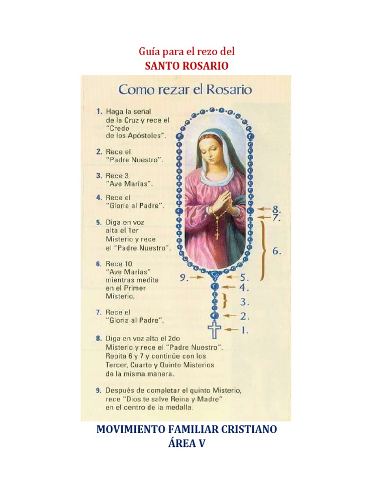 Guía para el Santo Rosario MFC | PDF | María, madre de Jesús | Rosario