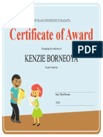 Certificate of Award