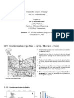 Renewable Sources of Energy: Unit 2 (B) : Geothermal Energy