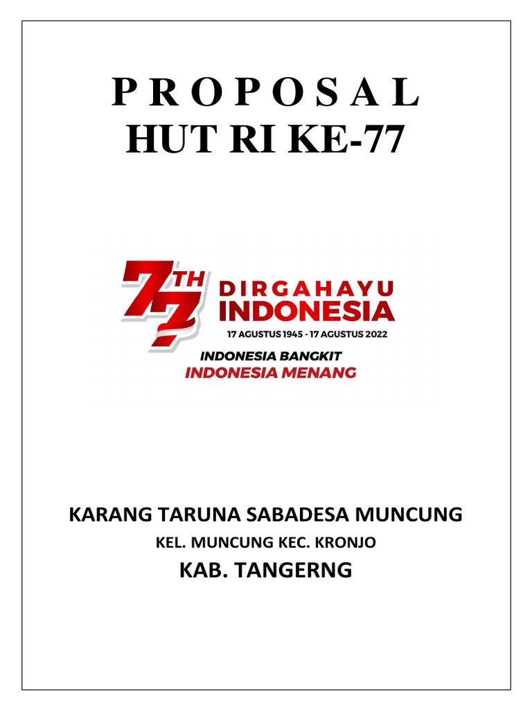 Proposal Hut Ri Ke-77 Sekolah | PDF