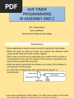 Avr Timer Programming in Assembly and C: BY:-Pratik Gohel Asst. Professor Government Engineering College