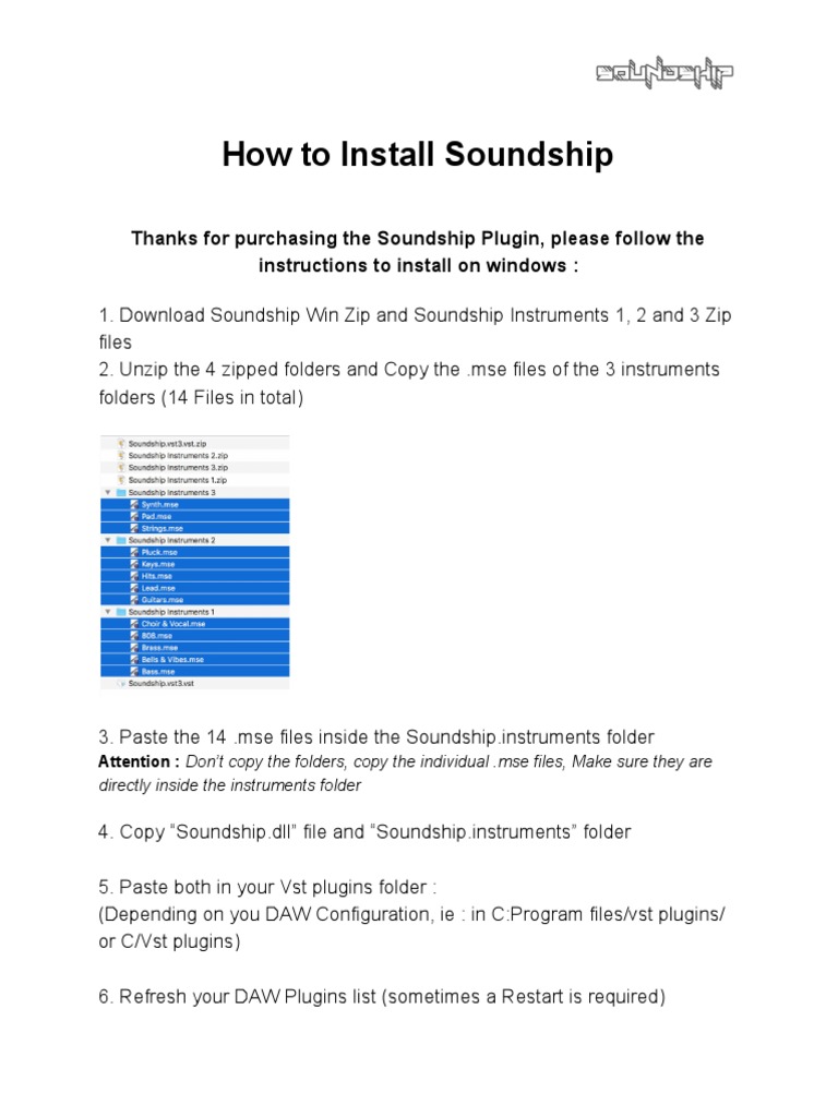 Installing Soundship VST Plugin Guide | PDF | Foreign Language Studies ...