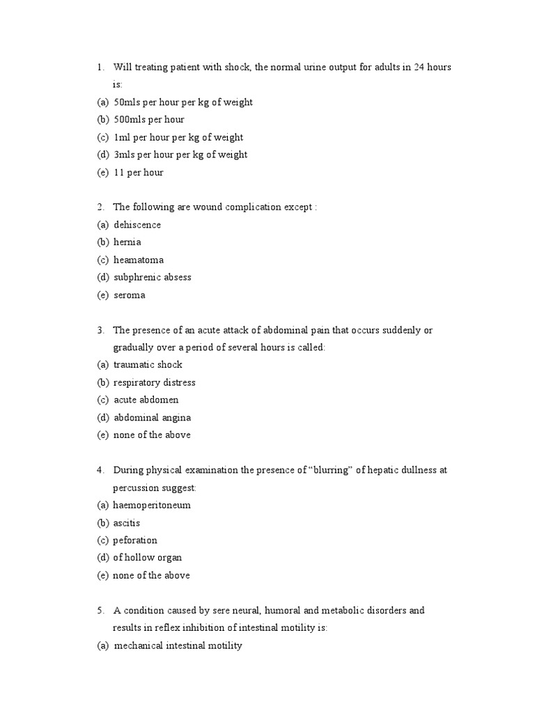 3.2 Surgery Paper 3 | PDF | Causes Of Death | Medicine